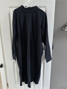 Muji Black Double Woven Raglan Sleeve Dress - M/L - NWT